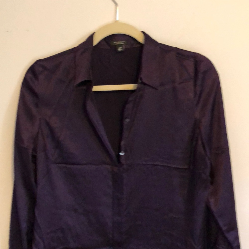 A dark purple silky Sultry blouse